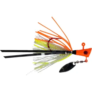 Crappie Magnet Fin Spin Pro Underspin Jig Candy Corn Orange 1/16 oz