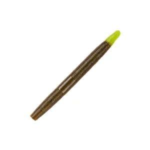 YUM Dinger 4" Soft Stickbait Green Pumpkin Chartreuse