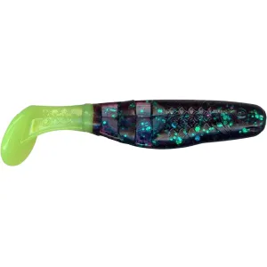 Charlie Brewer's Slider Double Action Minnow Junebug/Chartreuse Tail