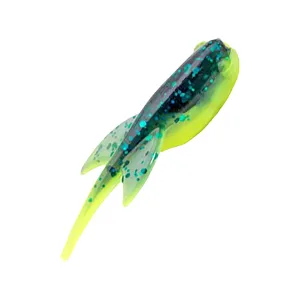 Mr. Crappie Sugar Glider 1.5" Swimbait Junebug Chartreuse