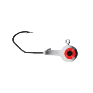 Big Bite Baits DD 2 Color Round Jighead Sickle Hook 1/16oz Round Ball Jighead Black/White