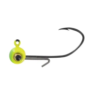 Big Bite Baits BBJ Elite 1/32oz Round Ball Jighead Lime/Chartreuse