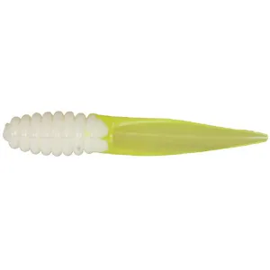 Bobby Garland Slab Slayer Grub Bone White Chartreuse