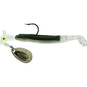 Team Crappie Slab Dragger Underspin Jig White/Glimmer Gray 1/8 oz