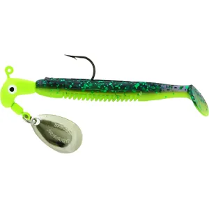 Team Crappie Slab Dragger Underspin Jig Chartruese/Junebug-Chartruese 1/16 oz