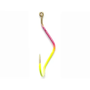 Mustad Slow Death Aberdeen Hook #4 Chartreuse/Purple 8PK