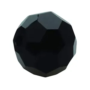 Eagle Claw Faceted Glass Beads Black 8mm