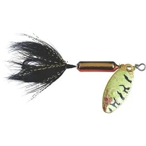 Worden's Rooster Tail 212 Inline Spinner 1/4oz Gold Flame Tiger Bronze