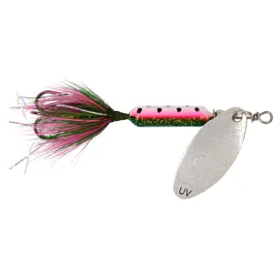 Worden's Rooster Tail 206 Inline Spinner 1/16oz Tinsel Glitter Rainbow Nickel