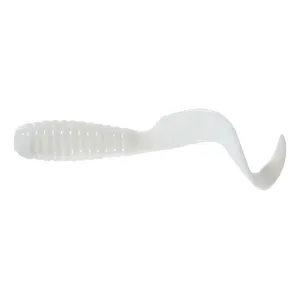 Mister Twister Teenie Curly Tail 2" Grub White 20PK