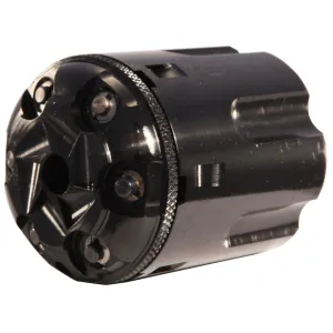 Howell Arms Conversion Cylinder 36 Caliber Pietta 1858 Navy Steel Frame Black Powder Revolver 38 Special 6-Round Fluted Blue