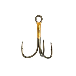 Eagle Claw Lazer 2X Reg Shank Curved Point Treble Hook #6 Bronze 5PK