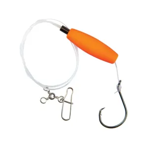 Eagle Claw Lazer Sharp Circle Hook Striped Bass 2-1/4" Float Rig Hook #6/0 Platinum Black 1PK