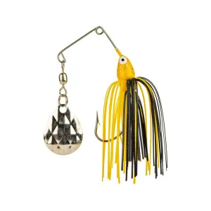 Strike King Mini-King Single Colorado Spinnerbait 1/8oz Yellow Head Black/Yellow Skirt Nickel