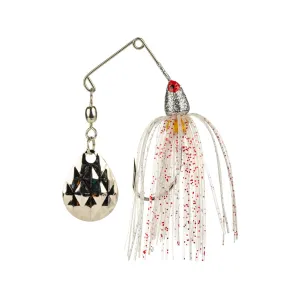 Strike King Mini-King Single Colorado Spinnerbait 1/8oz Slr Head Clear/Slr/Red Skt Nickel