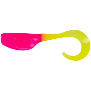 Crappie Magnet Slab Curly Grub Pink/Chartreuse