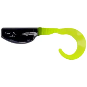 Crappie Magnet Slab Curly Grub Black/Chartreuse