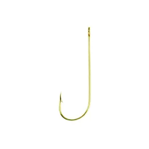Eagle Claw Aberdeen Light Wire Non-Offset Hook #2/0 Gold 8PK