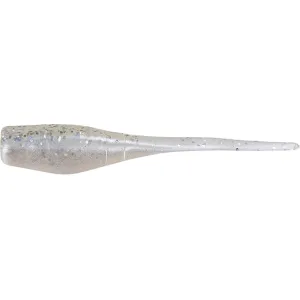 Big Bite Baits Crappie Minnr Grub Silver Glitter/Pearl