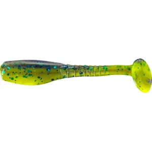 Big Bite Baits Swimming Crappie Minnr Grub Junebug/Chartreuse