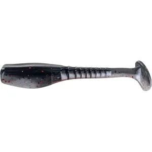 Big Bite Baits Swimming Crappie Minnr Grub Black Neon/Pearl Silver