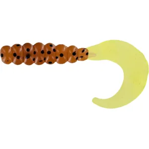 Big Bite Baits Fat Grub Pumpkin Chartreuse