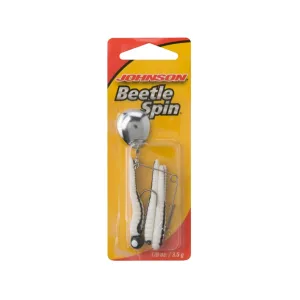 Johnson Beetle Spin 1/8oz White/Black Stripe Nickel