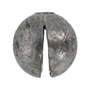 Eagle Claw Round Split Shot #4 Lead Natural 15PK