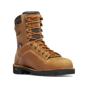 Danner Men's Quarry 8" Waterproof Aluminum Toe Work Boots Leather Distressed Brown 11 D