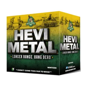 Hevi-Shot Hevi-Metal Longer Range 12 Gauge Ammo 2-3/4" #2 Steel and Bismuth Shot 1-1/8 oz Case of 250 (10 Boxes of 25)