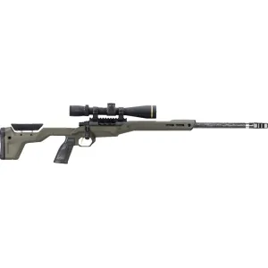 MDT HNT26 Chassis System Remington 700 Short Action Right Hand Fixed Standard Magnesium, Carbon Fiber Green