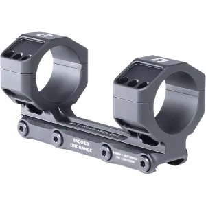 Badger Ordnance Condition One MAX Modular Mount 1-Piece Scope Mount Picatinny 20 MOA Elevated 34mm Rings Black 1.54" NV Height