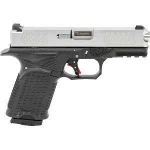 BUL Armory Axe Cleaver 9mm Luger Pistol 4.02" Barrel 15+1 Round Silver Slide Black Grip Black Frame