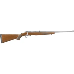 Ruger American Bolt Action Rifle 22 Long Rifle 22" Stainless Barrel Stainless Frame Walnut Field Stock Iron Sights