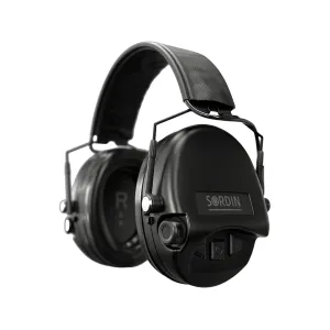 Sordin Supreme Mil SFA Aux-3B Electronic Ear Muffs Black