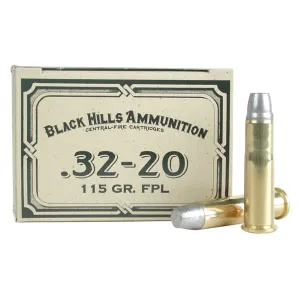 Black Hills Cowboy Action 32-20 WCF Ammo 115 Grain Flat Nose Case of 500 (10 Boxes of 50)
