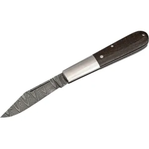 Boker Knives Barlow M4 Sherman Pocket Knife 2.44" Clip Point Damascus Blade Micarta Handle Brown