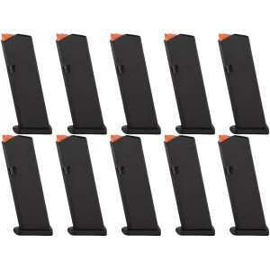 Glock 43X, 48 Magazine 9mm Luger 10-Round Polymer Black 10PK