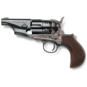 Pietta 1860 Police Snubnose Black Powder Revolver 44 Caliber 3" Blued Barrel Case Hardened Frame Walnut Grip
