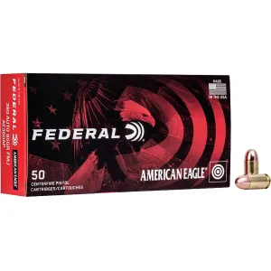 Federal American Eagle 380 ACP Ammo 95 Grain Full Metal Jacket Case of 1000 (20 Boxes of 50)