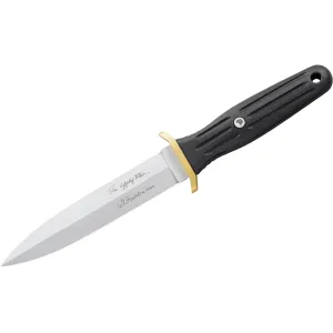 Boker Knives Applegate-Fairbairn Combat II Fixed Blade Knife 5.91" Dagger 440C Satin Blade Synthetic Handle Black