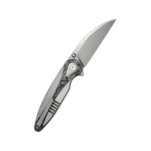 WE Knife Zenthra Pocket Knife 3.3" Wharncliffe Bohler M390 Satin Blade Titanium Handle White