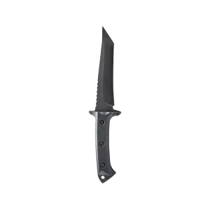 Skallywag Tactical Riptide Fixed Blade Knife 6.35" Tanto Point D2 Black PVD Blade G-10 Handle Black