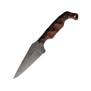 Stroup Knives Bravo 5 Fixed Blade Knife 3.5" Clip Point 1095 Forged Blade Wood Handle Rosewood