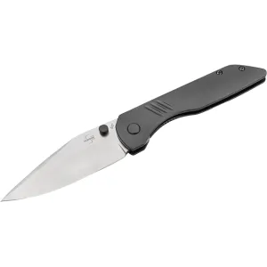 Boker Knives Max Pocket Knife 3.31" Drop Point CPM S35VN Satin Blade Titanium Handle Gray
