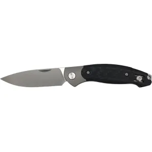 GiantMouse ACE Farley V2 Pocket Knife 2.75" Drop Point ELMAX Satin Blade Carbon Fiber/Titanium Handle Black