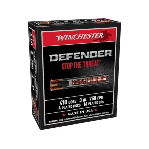 Winchester PDX1 Defender 410 Ammo 3" BB Copper Plated Lead Shot 1/3 oz Case of 100 (10 Boxes of 10)
