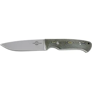 White River Knives Hunter Fixed Blade Knife 3.5" Drop Point CPM S35VN Stonewashed Blade Linen Micarta Handle Olive Drab