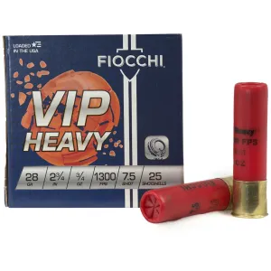 Fiocchi Exacta Heavy Target 28 Gauge Ammo 2-3/4" #7-1/2 Lead Shot 3/4 oz Case of 250 (10 Boxes of 25)