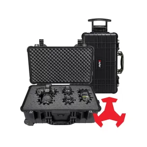 Eylar Carry On Roller Hard Case with Ragar XP Crosslinked Foam Insert 22" Black